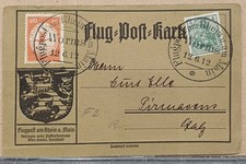 Flugpost 1912 - Sonderkarte - Worms nach Pirmasens