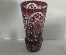 Bleikristall Vase in rubinrot