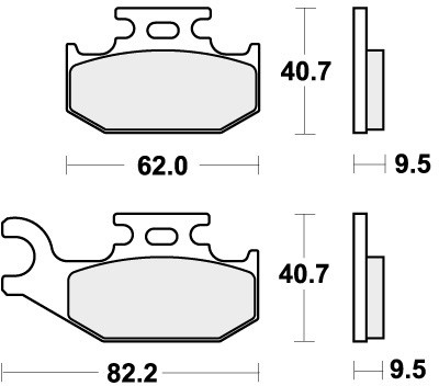 Sbs bremsbeläge hinten - sbs,