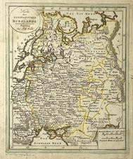 Europäisches Russland Original Kupferstich Landkarte Joh. Walch 1819