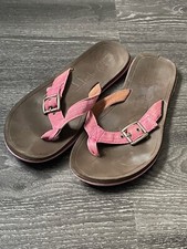 Esprit FlipFlops Zehentrenner Damen, pink, braun, Gr. 40, getragen