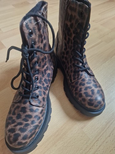 Leopard schnürschuh boot gr - leopard,