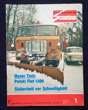 Der Deutsche Straßenverkehr 1/1974.  TEST Polski Fiat 1500,