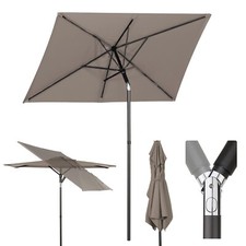 Balkonschirm 180 x 130 cm Sonnenschirm Rechteckiger Terassenschirm, UPF 50+