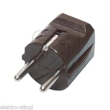 Schukostecker Stecker Schuko weiß braun, schwarz, gold reinweiß Standardstecker 