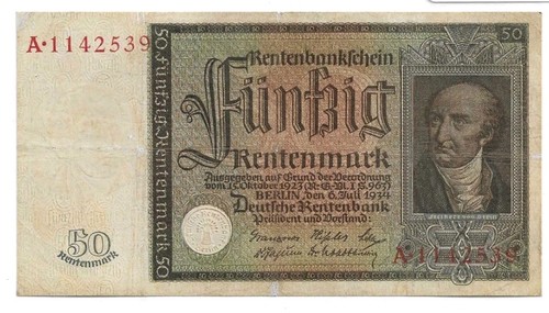 Rentenmark 1934 165 - r.,