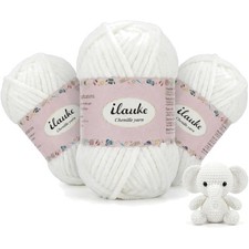 Chenille Garn Set 3x100g Weich