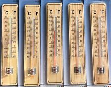 1 3 5 10 Thermometer 20cm HOLZ Holzthermometer Außenthermometer Innenthermometer