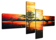 Afrika handgemalt oder geruckt