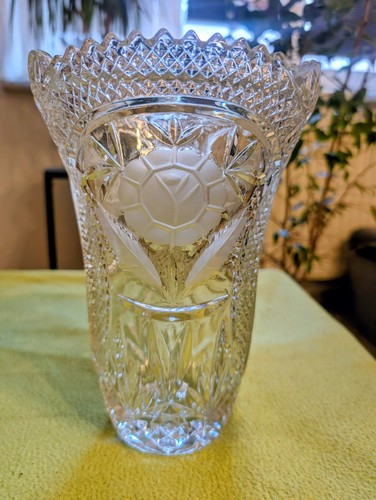 Vintage kristallvase mit - vintage,
