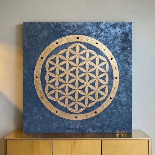 Blume des lebens goldbild - lebens, mit