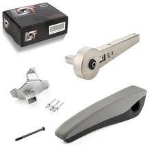 Armrest imitation leather gray