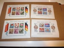 DDR Garnitur Marxblöcke komplett mit Tagesstempel Triptis und gummiert - geprüft