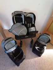 ZEKIWA Geschwister - Zwilligskinderwagen "Sport Duo new Line" (Kombi ) 