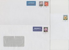 3 verschiedene postfrische Plusbriefe mit Blumenmotiv