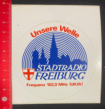 Aufkleber/Sticker: Stadt Freiburg - Unsere Welle - 102,0 MHz UKW Radio (0906168)