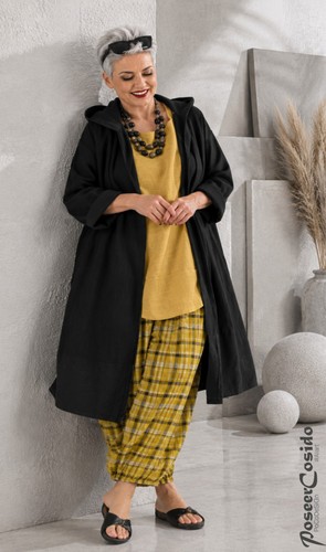 Poco lagenlook leinen jacke - leinen,