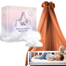 ABVERKAUF - DREAMYBAMBINI Betthimmel für Babybett, Baldachin, 170x960 cm, Braun