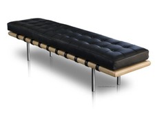 Schmale Bauhaus Lederbank