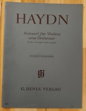 Noten Haydn Konzert für Violine und Orchester Klavier G-dur G major Sol Henle