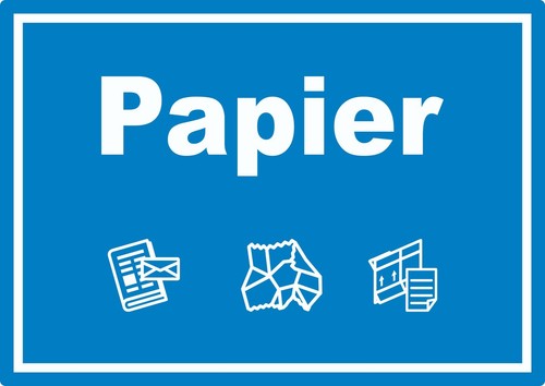 Papier mülltrennung aufkleber - mülltrennung,