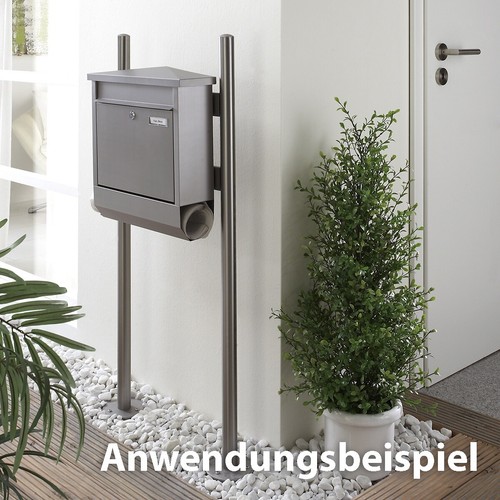 Edelstahl briefkastenständer - edelstahl,