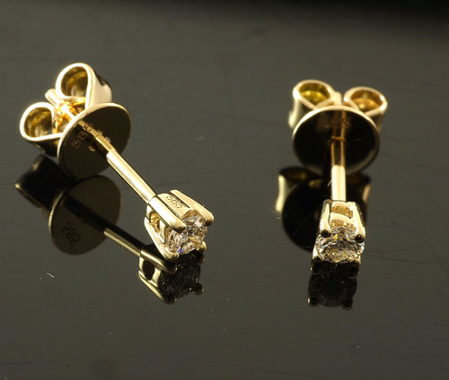 585 gold brillant ohrstecker - 585,