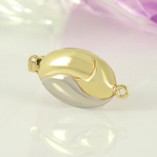 PERLE Schließe für Perlenketten 585 Gelbgold Weißgold 14K Edelmetall ohne Besatz