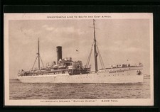 Passagierschiff Durham Castle, Union-Castle Line, Ansichtskarte 