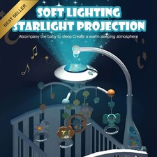 Baby Mobile mit Musik und Licht für Kinderbett Krippe Spieluhr Projektor Kinder