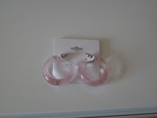 Minicreolen. Zartes rosa. 3,5 cm. Kunststoff. Creole. Ohrschmuck.