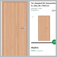 Exklusive Zimmer-/Innentür -