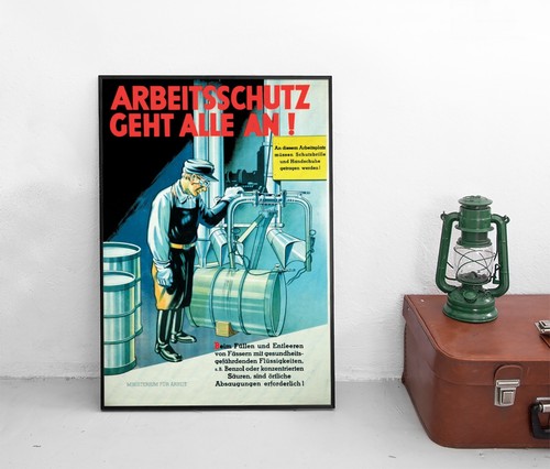 Poster ddr arbeitsschutz - ddr, geht