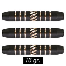 PROFIDART Dart Barrels Dartbarrel Dartbarrels Griff Messing schwarz 16 gr. 22094