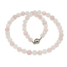Rosenquarz und Mondstein Kette