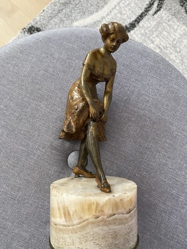 Bronsierte frau figur - frau, figur-