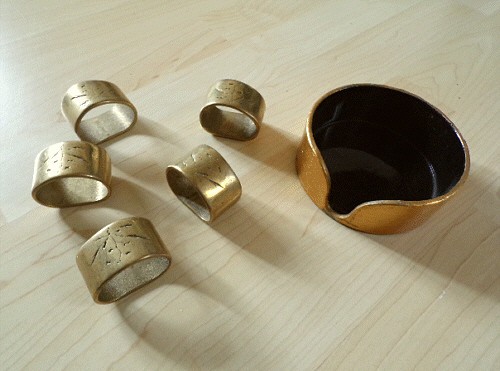 Vintage serviettenringe - 5,