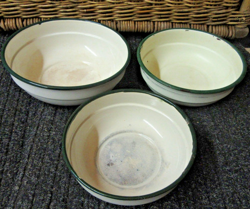 Emaille schüssel chabby - emaille, schüssel,