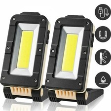 2X LED COB KFZ Arbeitsleuchte Akku Werkstattlampe Handlampe Magnet Taschenlampe