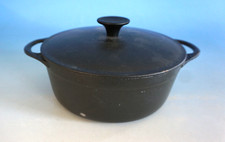 Cousances France Gusseisen Deckeltopf Top Gusstopf Bräter schwarz rund (F023-438