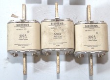 3x NH3 Sicherungseinsatz SIEMENS 500A  NH 3 3NA3 365 NH3-gL/gG Sicherung Einsatz