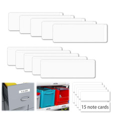 Transparente Selbstklebende Etikettenhalter 10 Stück mit weißen Karten