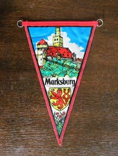 Marksburg Drachenfels usw.  am schönen Rhein    alter  Moped Fahrrad  Wimpel