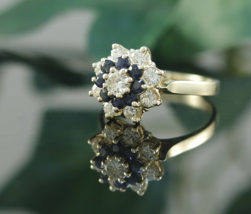 Saphir und brillant ring - ring, in