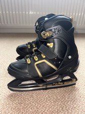 Oxelo Eishockey Schlittschuhe UK9 in schwarz und gold - Top Zustand