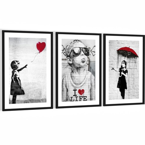 Wandbilder set banksy - wandbilder,