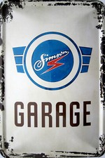 Schild Blechschild 20x30 cm - Simson Garage DDR Moped Ostalgie 