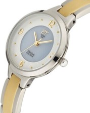 Damenuhr ETT Titan Solar Drive 3Bar lesbar feine Spangenuhr ELT-12046-11M grau