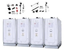 4x 1000 L Roth Heizöltank Dieseltank Stahl DWT doppelwandig Hochwasser Lagertank