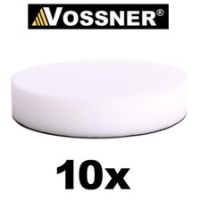 Vossner® Polierschwamm x10 weiß soft 180mm 37mm Kletthaftung für Poliermaschine